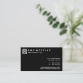 design your own QR code: plain black and white. Business Card (Standing Front)