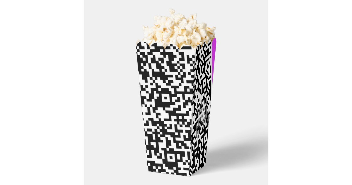 Design Your Own QR Code Popcorn Box Example | Zazzle