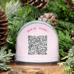 Design Your Own QR Code Scan Info Personalized Snow Globe