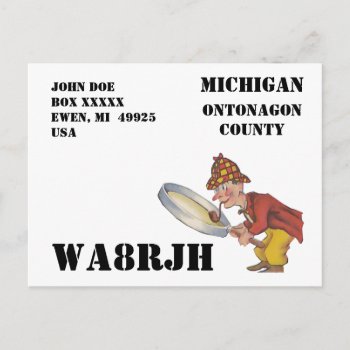Design Your Own Qsl Ham Radio Op Magnifying Glass Postcard by layooper at Zazzle