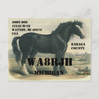 Design Your Own QSL HAM Radio Operator Draft Horse
