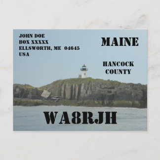Design Your Own QSL HAM Radio Operator Lighthouse  Postcard