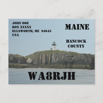Design Your Own Qsl Ham Radio Operator Lighthouse  Postcard by layooper at Zazzle