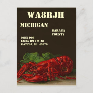 Design Your Own QSL HAM Radio Operator Op Wildlife Postcard