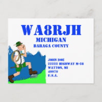 Design Your Own QSL HAM Radio Ops Yodeling Yodeler