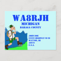 Design Your Own QSL HAM Radio Ops Yodeling Yodeler