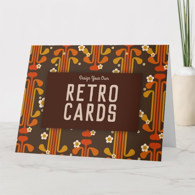 Design your own Retro Cards! Customizable  Card (Front)
