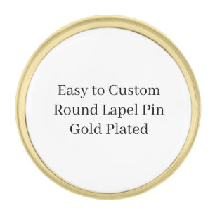 Design Your Own Round Lapel Pin Gold Plated