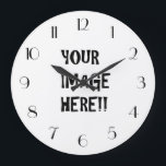 Design your own Round (Large) Wall Clock<br><div class="desc">Design your own Round (Large) Wall Clock using the Black Hour Numbers Template with Zazzle's amazing personalization tool.
Add your own text, photo, image, logo or design.</div>