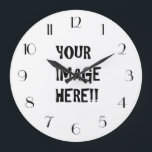 Design your own Round (Large) Wall Clock<br><div class="desc">Design your own Round (Large) Wall Clock using the Black Hour Numbers Template with Zazzle's amazing personalization tool.
Add your own text,  photo,  image,  logo or design.</div>