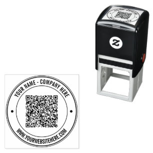 Design Your Own Round QR Code Stamp Template