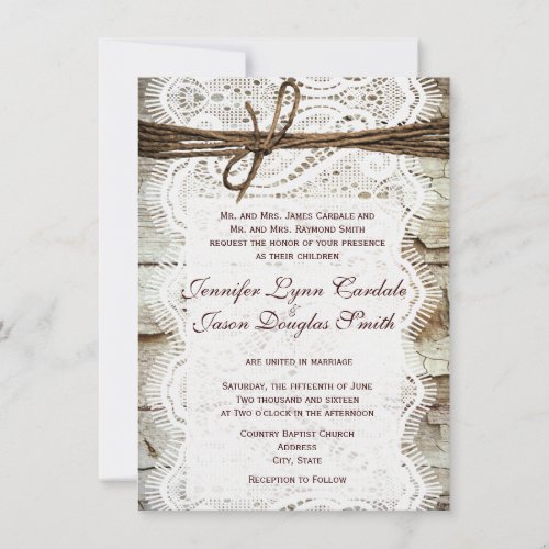 Design Your Own Rustic Country Wedding Invitations