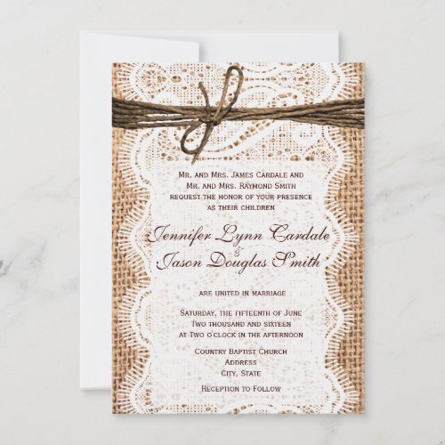 Design Your Own Rustic Country Wedding Invitations