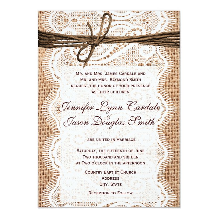 Design Your Own Rustic Country Wedding Invitations 4.5" X ...