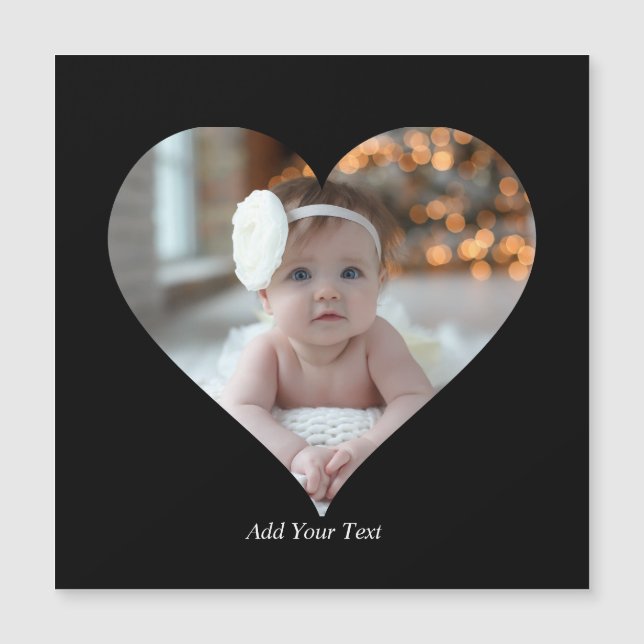 Design Your Own Single Heart Shaped Photo (Front)