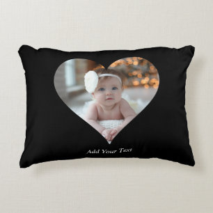Design Your Own Single Heart Shaped Photo Accent Pillow