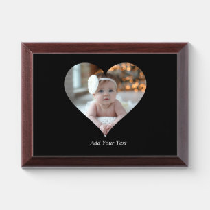 Design Your Own Single Heart Shaped Photo Award Plaque