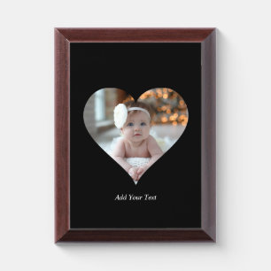Design Your Own Single Heart Shaped Photo Award Plaque