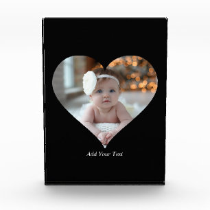 Design Your Own Single Heart Shaped Photo Block