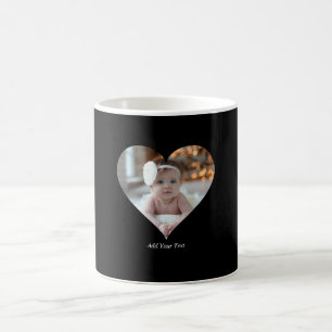Design Your Own Single Heart Shaped Photo Coffee Mug
