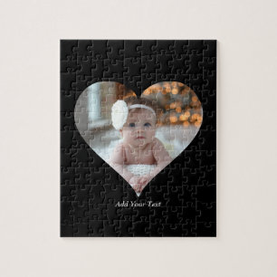 Design Your Own Single Heart Shaped Photo Jigsaw Puzzle