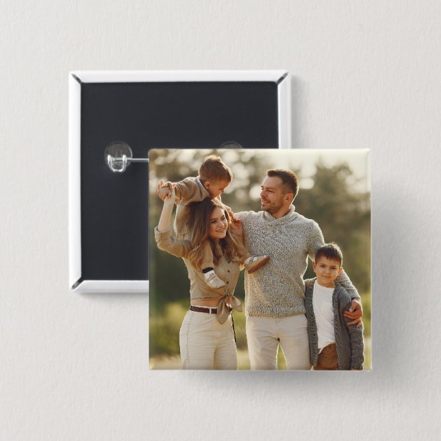 Design Your Own Single Photo Button (Front & Back)