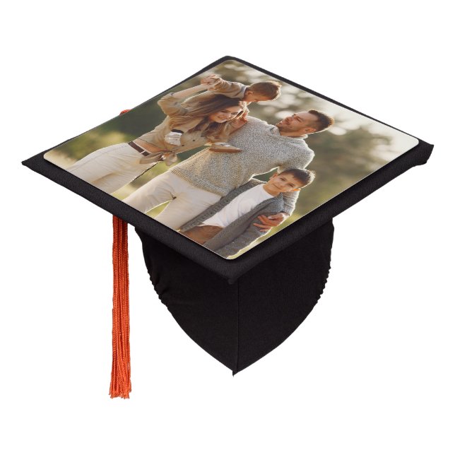 Design Your Own Single Photo Graduation Cap Topper (Angled)