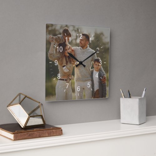 Design Your Own Single Photo Square Wall Clock