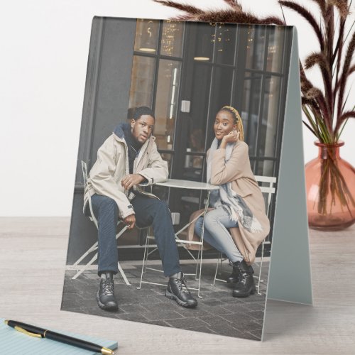 Design Your Own Single Photo Table Tent Sign