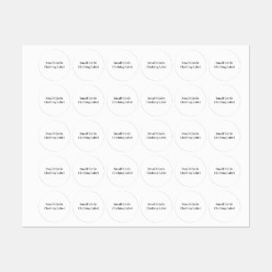 Design Your Own Small Circle Clothing Label