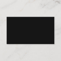 Design Your Own Solid Black  Business Card