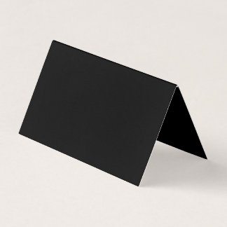 Design Your Own Solid Black Folded Business Card