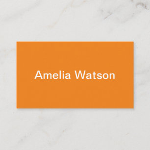 Design Your Own Solid Orange Business Card