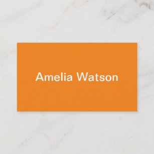 Design Your Own Solid Orange  Business Card