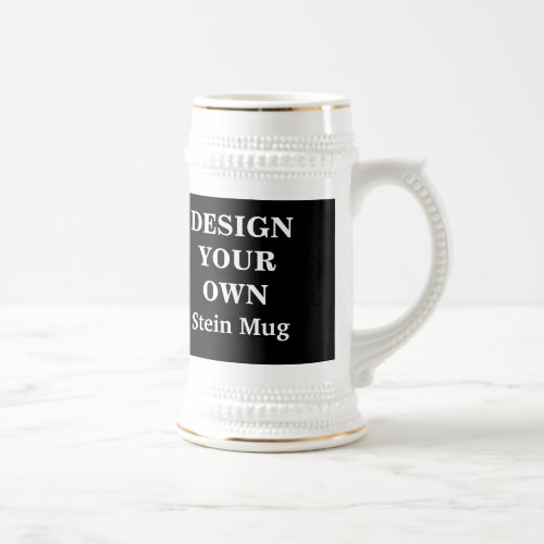 Design Your Own Stein Mug _ Black and White