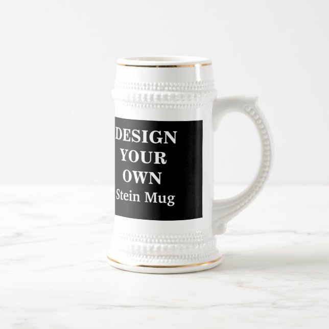 Design Your Own Stein Mug - Black and White (Right)