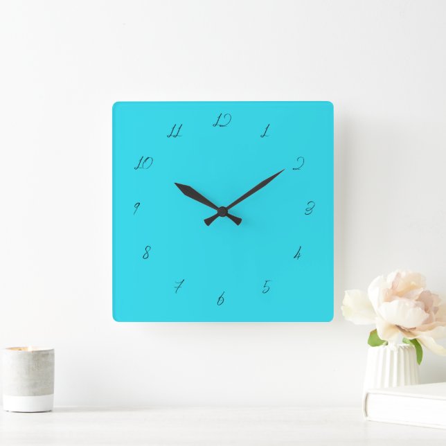 Design Your Own Teal Clock Custom Colors and Fonts (Home)
