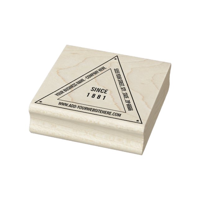 Design Your Own Templete Triangle Rubber Stamp (Stamp)