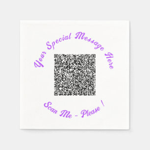 Design Your Own Text and QR Code Napkins Template