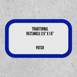 Design Your Own Traditional Rectangle 2.5" x 1.5"  Patch