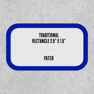Design Your Own Traditional Rectangle 2.5" x 1.5" Patch