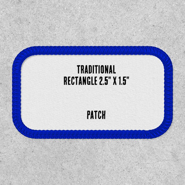 Design Your Own Traditional Rectangle 2.5" x 1.5"  Patch (Front)