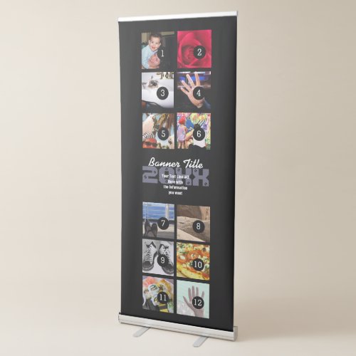 Design Your Own Vertical Banner 12 pics text easy