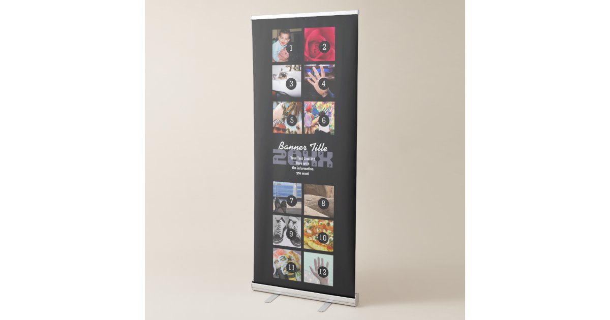 Design Your Own Vertical Banner 12 pics +text easy | Zazzle