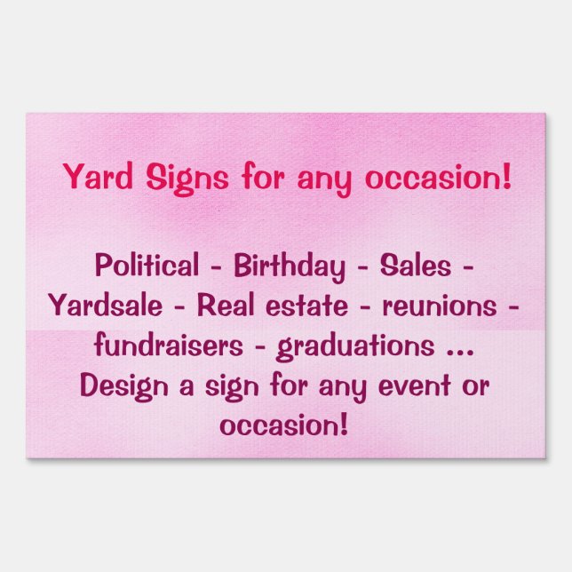 Design your own Yard Sign (Front)