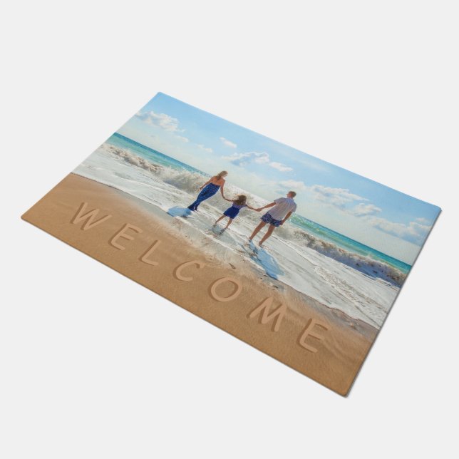 Design Your Own Your Photo Doormat Welcome (Angled)