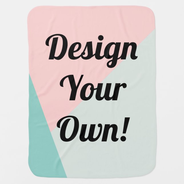 Design Your Personalised Custom Gift Swaddle Blanket (Front)