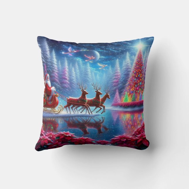 Design Your Personalized Custom Printed Christmas Throw Pillow (Back)