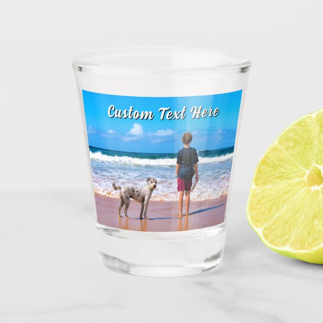 Design Your Pet hoto Shot Glass Personalized Text (Front)