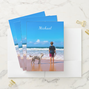 Design Your Pet Photo Pocket Folder Custom Name